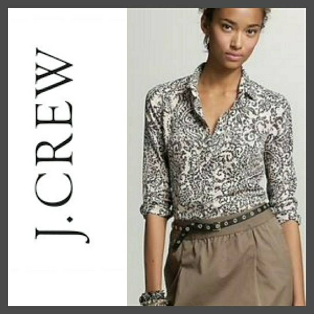 J. Crew The Perfect Shirt Paisley Button Down
